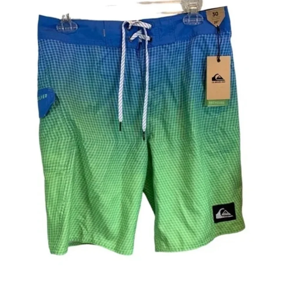 Mems Quiksilver techlite 20” boardshort blue green